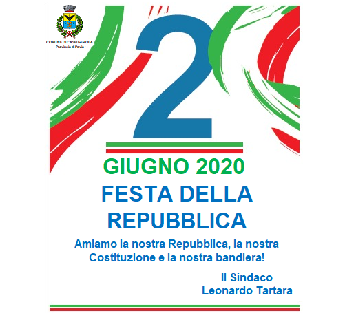 FESTA DELLA REPUBBLICA - 2 GIUGNO 2020